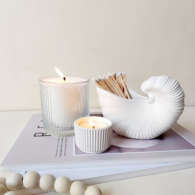 1pc Sea Shell Resin Mold for Candle Jar and Storage Box - Silicone Mould for Home Decor and Succulent Planting