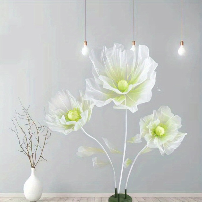 3pcs Large Cyan Artificial Peony Flower - Realistic Faux Bloom for DIY Crafts and Home Decor