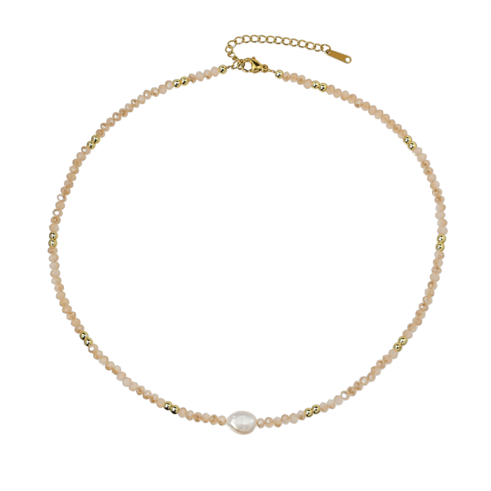 Boho Style Adjustable Freshwater Pearl Beaded Necklace - Everyday Jewelry Gift