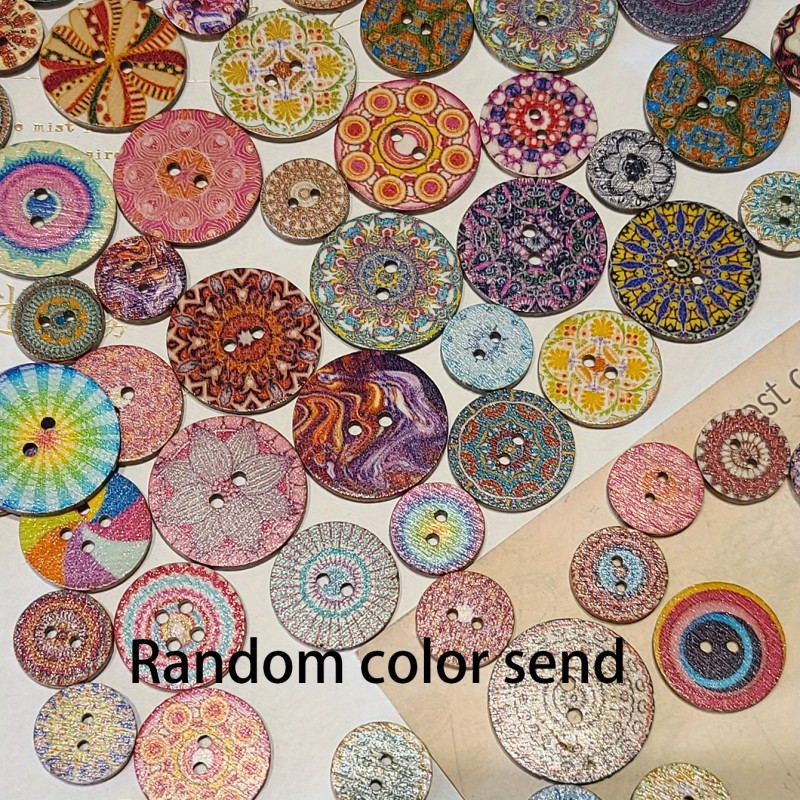 100pcs, Round Vintage Buttons: Add A Touch Of Elegance To Your Crafting Projects, Embroidery Applique Iron On Heat Patches For Jackets, Sew On Patches For Clothing Backpacks Jeans T-shirt