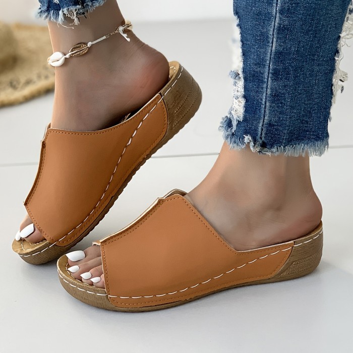 Women's Comfortable Platform Sandals - Casual Open Toe Summer Shoes
