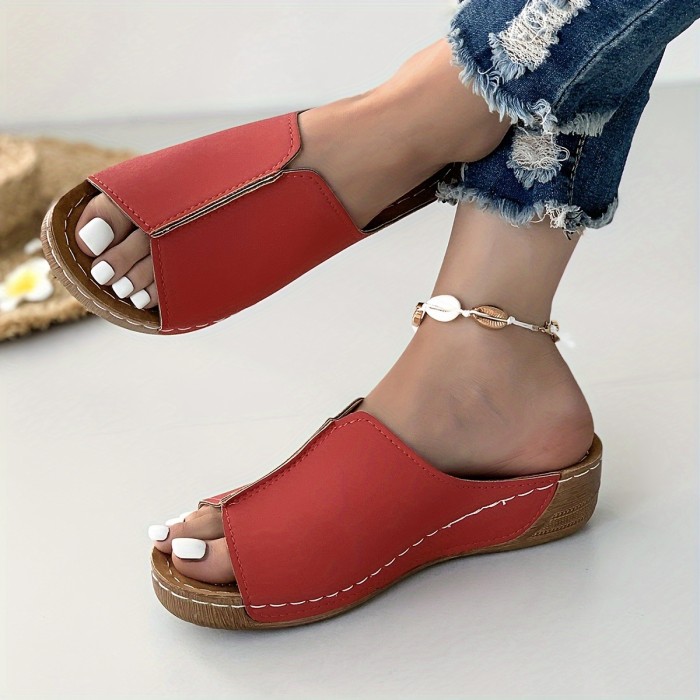 Women's Comfortable Platform Sandals - Casual Open Toe Summer Shoes
