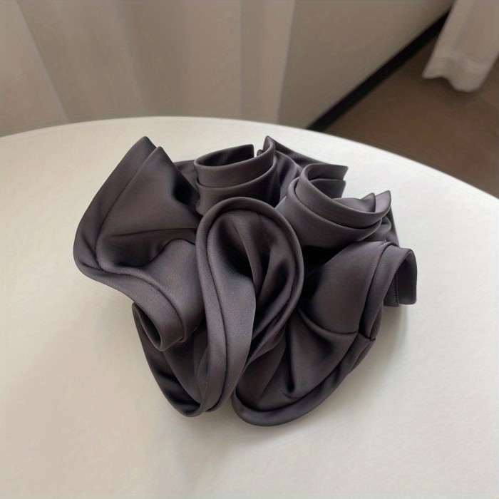1pc Satin Silky Hair Tie Solid Color Hair Tie Large Scrunchie Ponytail Holder Hair Accessories For Girls Women