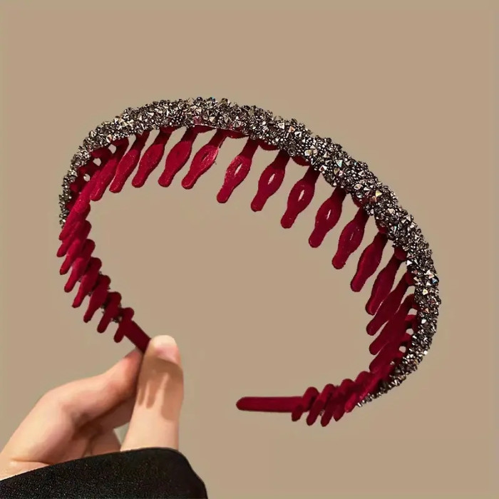 1\u002F2\u002F3 Pcs New Fashion Sparkling Rhinestone Headband, Women Girls Elegant Hair Band Hair Hoop Hair Accessories
