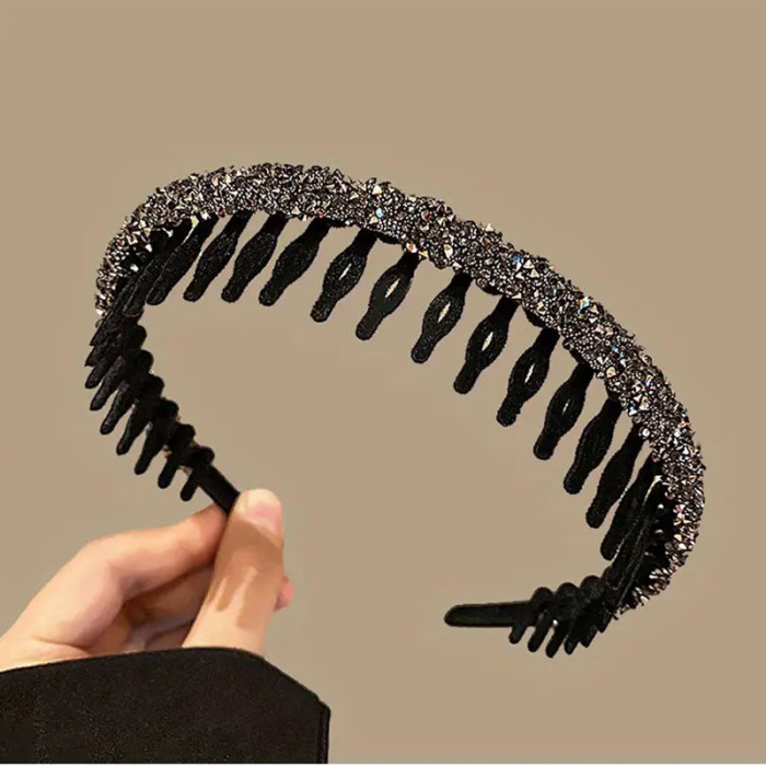 1\u002F2\u002F3 Pcs New Fashion Sparkling Rhinestone Headband, Women Girls Elegant Hair Band Hair Hoop Hair Accessories