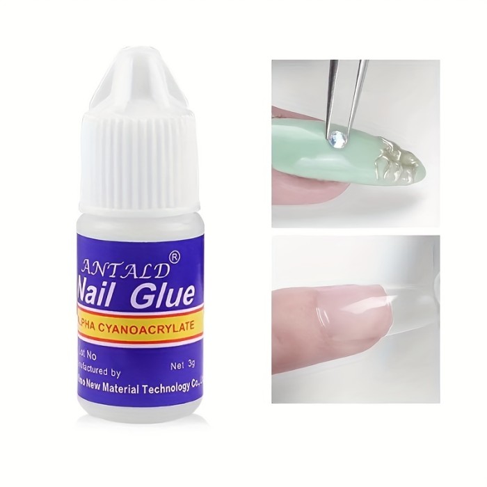 10Pcs\u002FSet Nail Glue Used For Fake Nail Glue On NailsSalon Or Home Use Nail Foil Glue Manicure Tool, 3g\u002Fpc