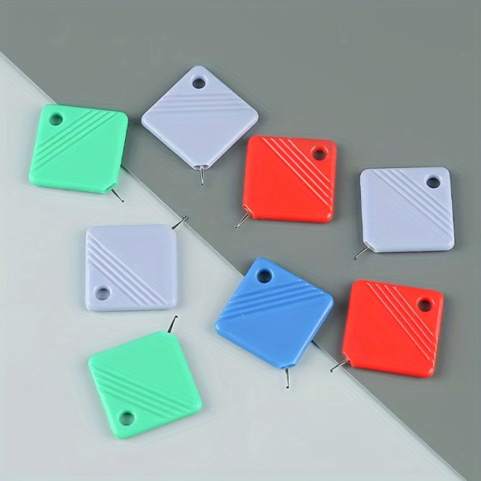 5pcs Automatic Sewing Needle Threader With Square Shaped Needle For Stitching And Sewing Color Random