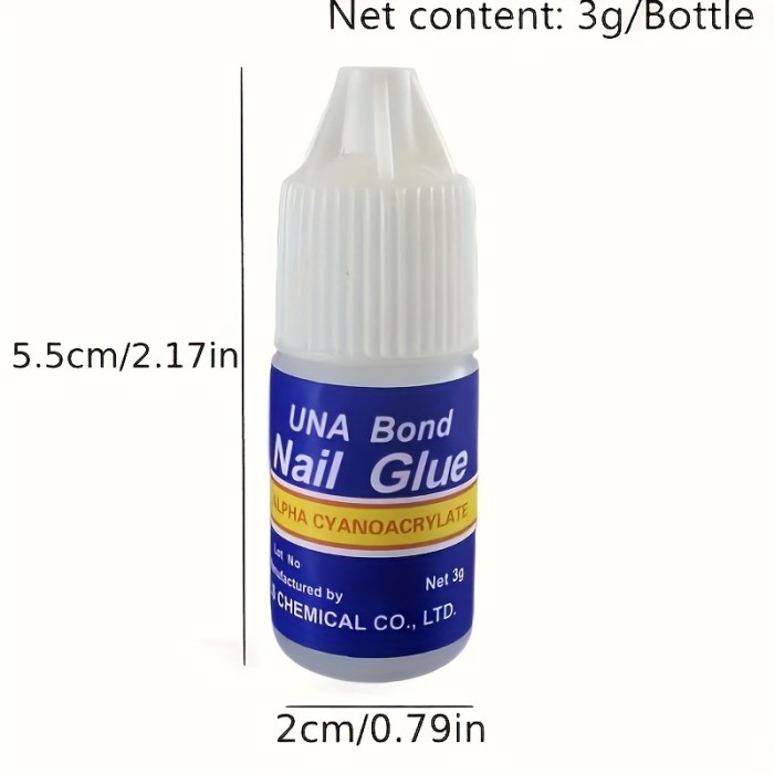 10Pcs\u002FSet Nail Glue Used For Fake Nail Glue On NailsSalon Or Home Use Nail Foil Glue Manicure Tool, 3g\u002Fpc