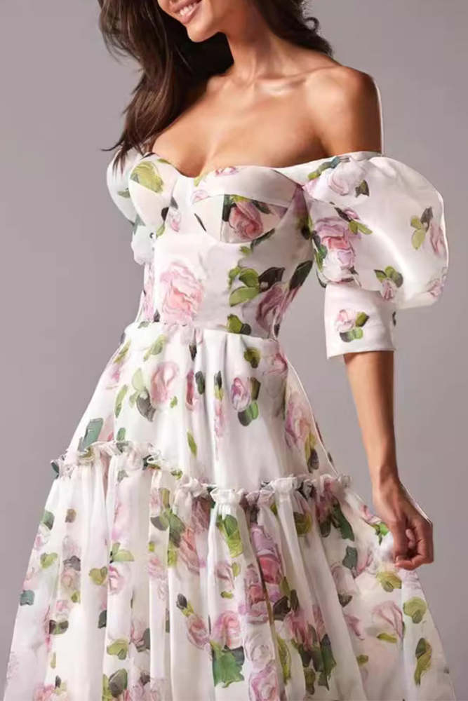 Celebrities Elegant Patchwork Contrast Halter Evening Dress Dresses main image 0