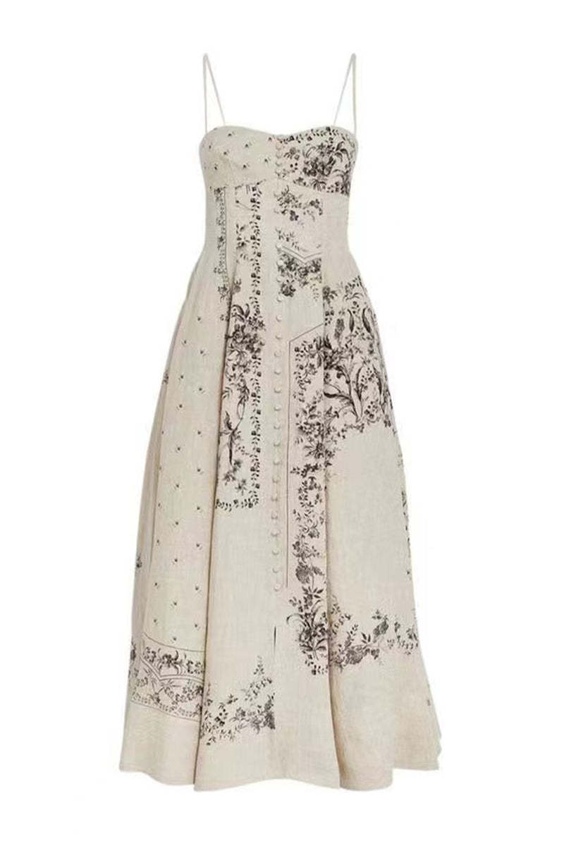 Elegant Tassel Flower Shape Sling Dresses main image 0