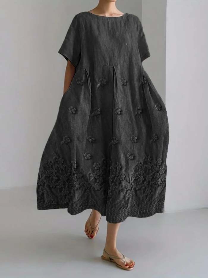 Women's Floral Lace Print Casual Dress