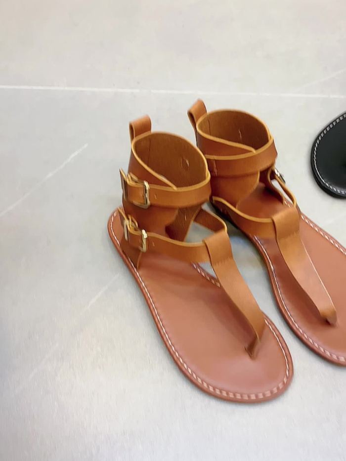 Women's Solid Color Thong Sandals, Buckle Belts Lightweight Soft Sole Casual Shoes, Vacation Summer Beach Shoes for Koningsdag\u002FKing's Day