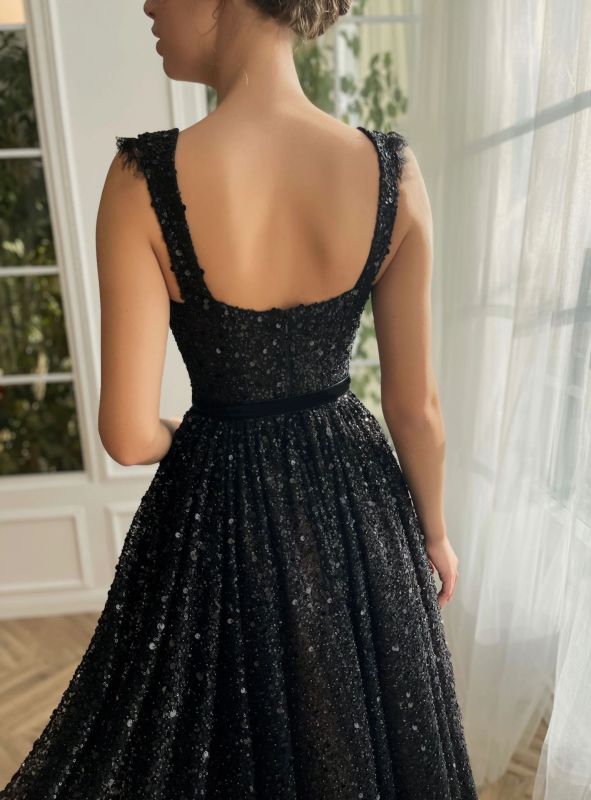 Fashion Elegant Sexy V Neck Formal Party Prom Backless Sequin Wedding Dress