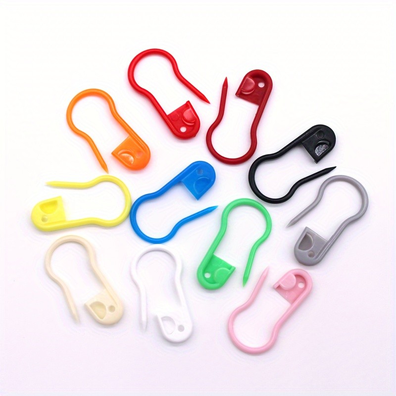 50pcs Colorful Plastic Safety Pin, Clothing Tag Small Pin Buckle, Marker Colorful Gourd Shaped Plastic Pin