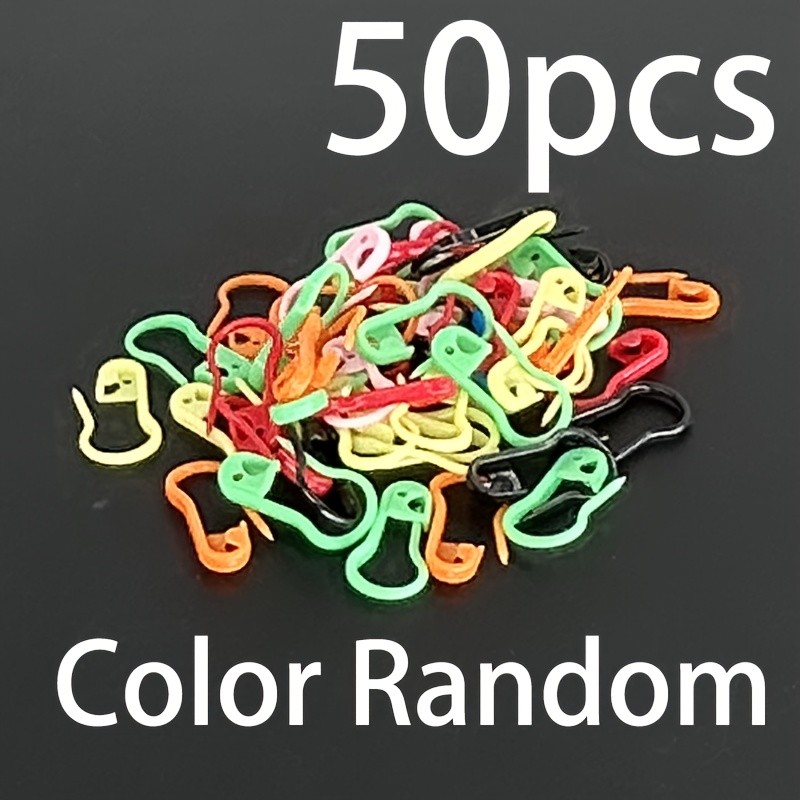 50pcs Colorful Plastic Safety Pin, Clothing Tag Small Pin Buckle, Marker Colorful Gourd Shaped Plastic Pin
