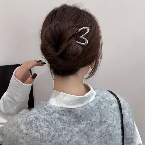 Heart Hair Pin U-shaped Hairpin Simple Vintage Hairpin Hair Styling Tool Hair Accessories For Women