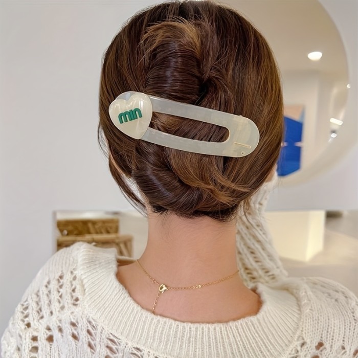 Elegant Large Hair Claw Clips, Stylish Barrettes, Non-SlipHair Accessories, Versatile Hairpins For Women's Updo, Secure Hold For Thick Hair