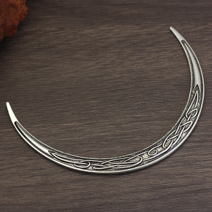 1pc Vintage Celtic Knot Crescent Hair Fork Moon Shape Barrette Elegant Goddess Hair Accessories Viking Crow Mandala Yoga Hair Stick For Women