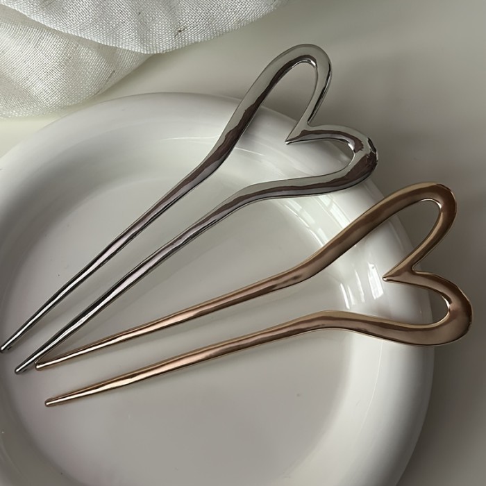 Heart Hair Pin U-shaped Hairpin Simple Vintage Hairpin Hair Styling Tool Hair Accessories For Women