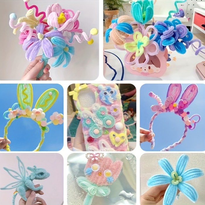 100pcs Macaron Color Twist Sticks In Random Colors DIY Accessories Creative Hand Tools, Craft Supplies Decoration DIY