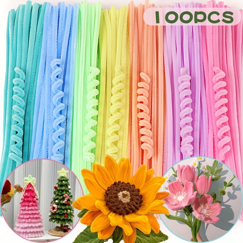 100pcs Macaron Color Twist Sticks In Random Colors DIY Accessories Creative Hand Tools, Craft Supplies Decoration DIY