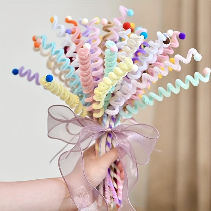 100pcs Macaron Color Twist Sticks In Random Colors DIY Accessories Creative Hand Tools, Craft Supplies Decoration DIY