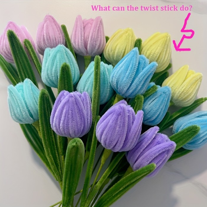 100pcs Macaron Color Twist Sticks In Random Colors DIY Accessories Creative Hand Tools, Craft Supplies Decoration DIY