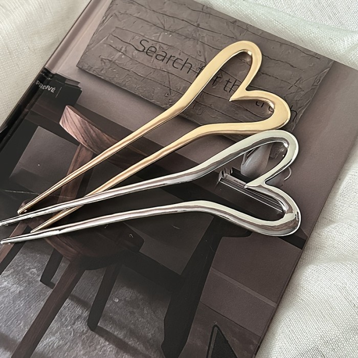 Heart Hair Pin U-shaped Hairpin Simple Vintage Hairpin Hair Styling Tool Hair Accessories For Women