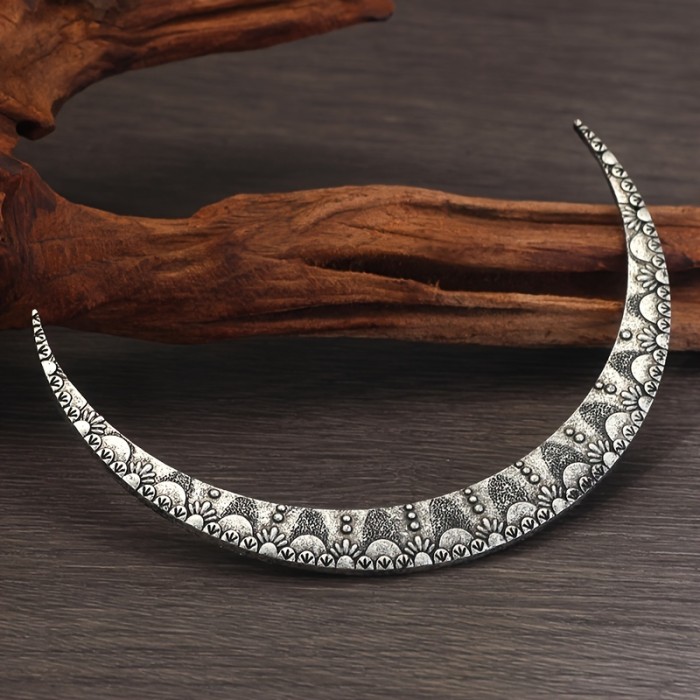 1pc Vintage Celtic Knot Crescent Hair Fork Moon Shape Barrette Elegant Goddess Hair Accessories Viking Crow Mandala Yoga Hair Stick For Women