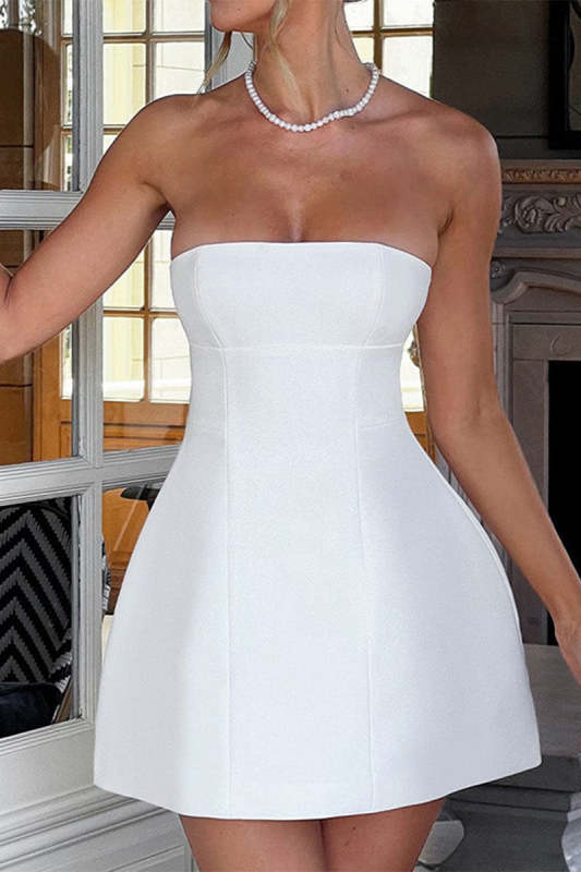 Sexy Solid Strapless Dresses