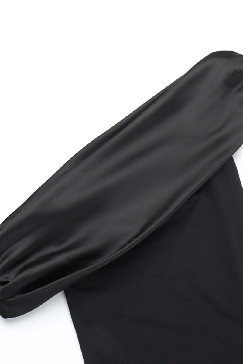 Sexy Party Solid Fold Oblique Collar Short Sleeve Dress Dresses main image 0