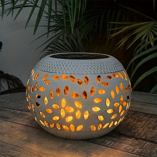 1pc Solar Table Lights Outdoor Waterproof, Dancing Flickering Flame Lamp