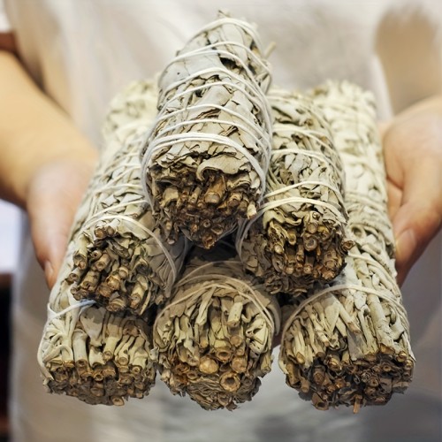 1set White Sage Diffuser Sticks, Positive Energy White Sage Sticks, Peruvian Sacred Wood, For Home Cleaning, Incense, Healing And Meditation