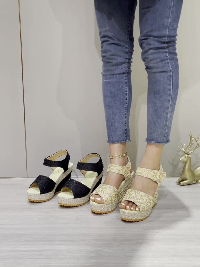 Women's Peep Toe Wedge Sandals, Casual Elegant Slingback Platform Heels, All-Match Going Out Sandals for Holiday