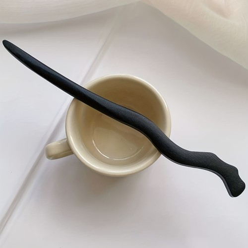 Simple Sandalwood Wooden Hairpin Black Hair Chopstick Hair Bun Decoration Accessories For Women