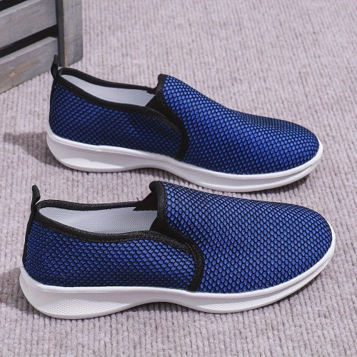 Women's Slip-On Walking Shoes, Breathable Mesh Casual Sneakers, Lightweight And Comfortable Athletic Shoes For Everyday Wear