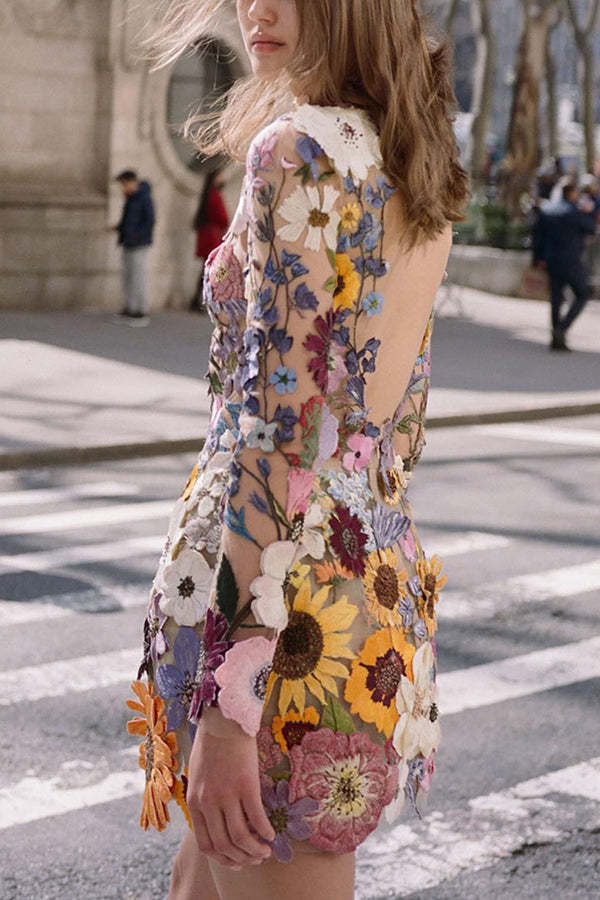 Endless Enchantment Light Blue Floral Print Dress