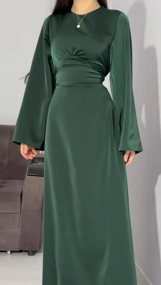 Vintage Patchwork  Elegant Satin Bandage Lace-Up Evening Partywear Long Dress