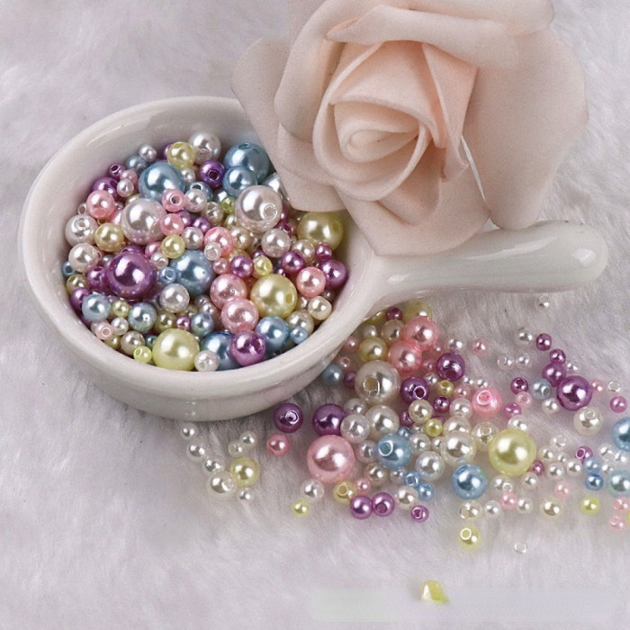 150pcs of Colorful Acrylic Pearls - Perfect for DIY Jewelry Making Crafts! Christmas, Thanksgiving, New Year's gifts