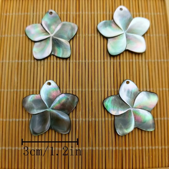 4pcs Natural Carved Mother Of Pearls Charms DIY Beads Shell Pendants For Jewelry Making Mop Shell Pearls Pendant Jewelry Findings