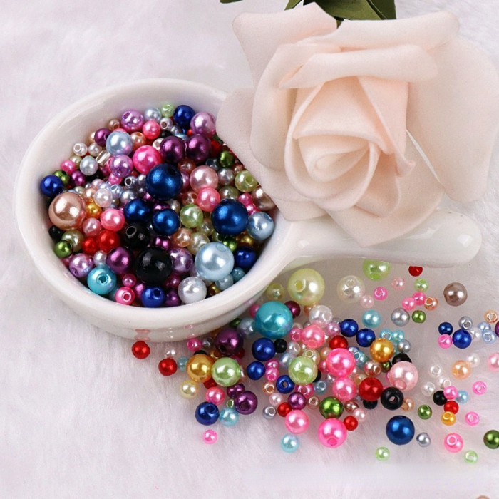 150pcs of Colorful Acrylic Pearls - Perfect for DIY Jewelry Making Crafts! Christmas, Thanksgiving, New Year's gifts
