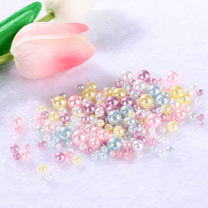 150pcs of Colorful Acrylic Pearls - Perfect for DIY Jewelry Making Crafts! Christmas, Thanksgiving, New Year's gifts