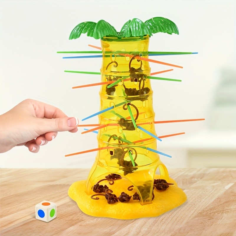 Table Game Somersault Monkey Climbing Tree Toy Falling Interactive Puzzle Toy Children's Multiplayer Battle Christmas、Halloween、Thanksgiving Gift, gaming gift