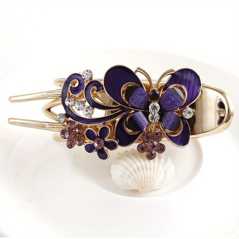 1pc, Exquisite Butterfly Hair Clip - Elegant Retro Premium Beautiful Fairy Style Hair Accessories for Women Girls - Perfect for Casual Leisure Wear, Photo Props, and Gift Giving