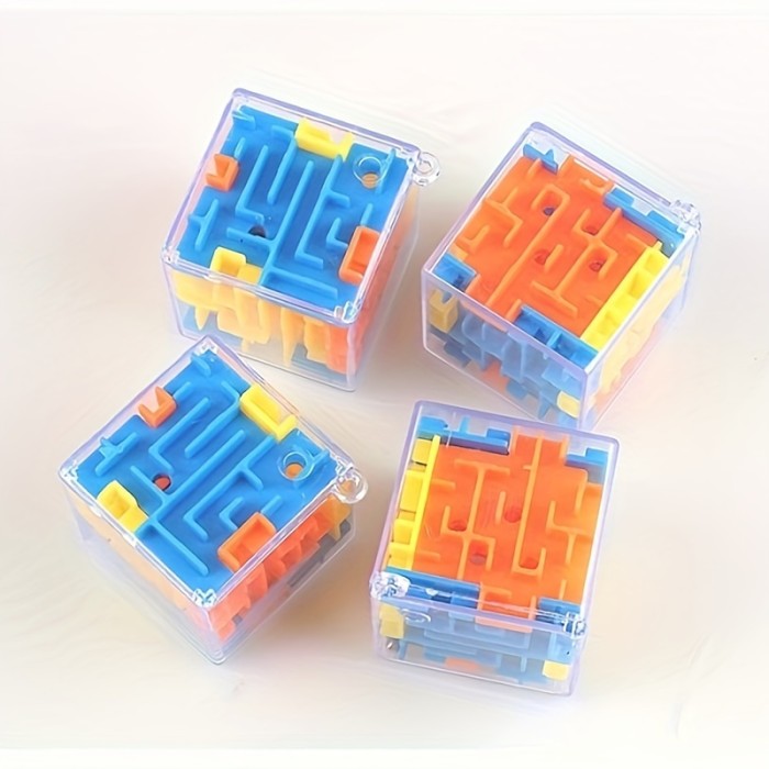 3D Cube Maze Cube Puzzle Maze Toy Universal Rolling Ball Game Maze Toy Education Six-sided Intelligence Puzzle Toy
