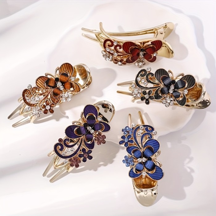 1pc, Exquisite Butterfly Hair Clip - Elegant Retro Premium Beautiful Fairy Style Hair Accessories for Women Girls - Perfect for Casual Leisure Wear, Photo Props, and Gift Giving