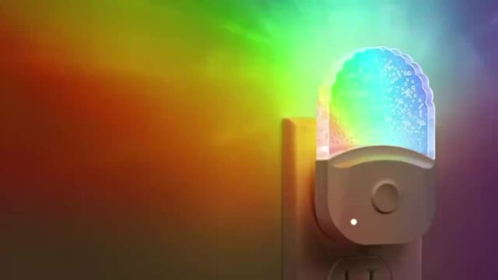 2-Pack LED Night Light with 8-Color RGB, Dimmable & Auto Sensor, Modern Bedroom Lighting – US Plug