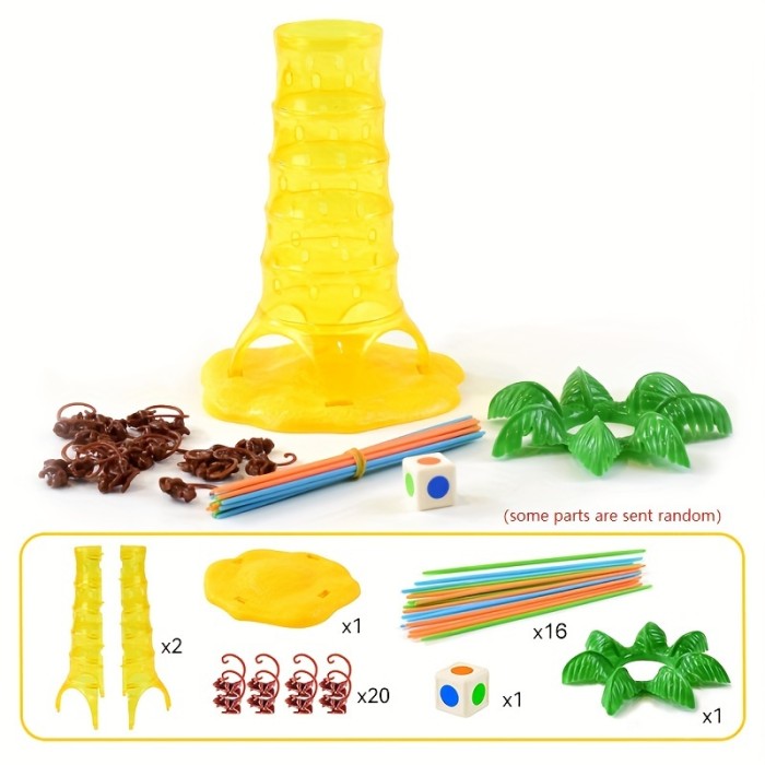 Table Game Somersault Monkey Climbing Tree Toy Falling Interactive Puzzle Toy Children's Multiplayer Battle Christmas、Halloween、Thanksgiving Gift, gaming gift