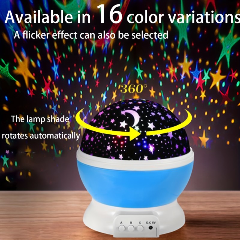 1 Star Moon Night Light Projector - Immersive 360-Degree Rotating Starry Night Sky Effect with Vibrant Multi-Color Lighting for Magical Ambiance - Perfect Gift for Loved Ones, Unforgettable Birthday Gift, Ideal Christmas Present, Romantic Surprise Proposal Accessory for Indoor and Outdoor Use