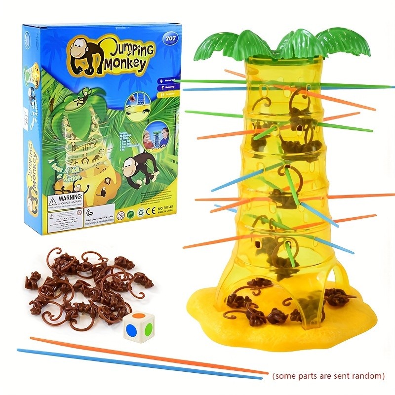Table Game Somersault Monkey Climbing Tree Toy Falling Interactive Puzzle Toy Children's Multiplayer Battle Christmas、Halloween、Thanksgiving Gift, gaming gift